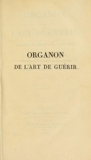 Cover of: Organon de l'art de guérir by Samuel Hahnemann