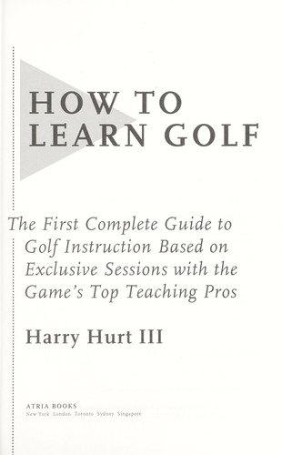 How to learn golf by Harry Hurt