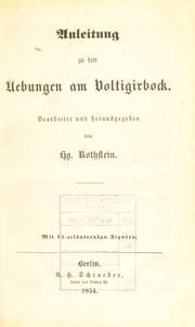 Cover of: Anleitung zu den Uebungen am Voltigirbock