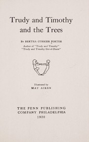 cover of Trudy and Timothy and the trees