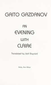 Cover of: An evening with Claire