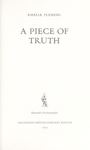 Cover of: A piece of truth.