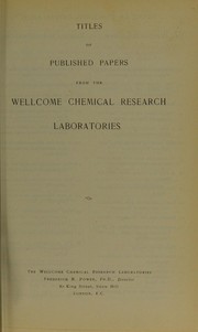 The constituents of the expressed oil of nutmeg by Frederick B. Power