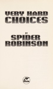 Cover of: Very Hard Choices