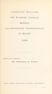 Cover of: Laboratori Wellcome per Ricerche Chimiche mostra all'esposizione internazionale di Milano, 1906 by Burroughs Wellcome and Company