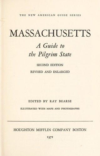 cover of Massachusetts: a guide to the Pilgrim State