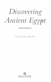 Cover of: Discovering ancient Egypt