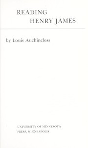 Reading Henry James by Louis Auchincloss