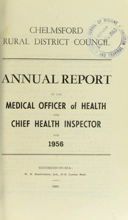 Cover of: [Report 1956] by Chelmsford (England). Rural District Council