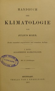 Handbuch der Klimatologie by Julius Hann