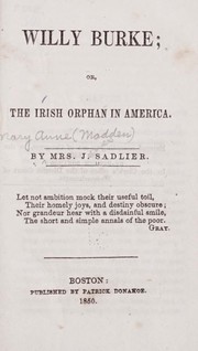 Cover of: Willy Burke: or, The Irish orphan in America