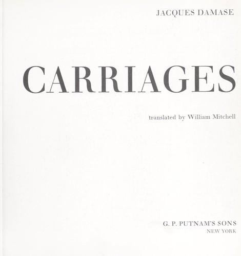 Carriages. by Jacques Damase