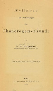 Cover of: Syllabus der Vorlesungen u ber Phanerogamenkunde