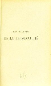 Cover of: Les maladies de la personnalit©♭ by Théodule Armand Ribot, Théodule Armand Ribot