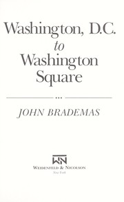 Cover of: Washington, D.C. to Washington Square