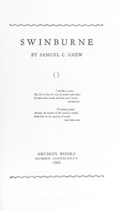 Cover of: Swinburne. by Samuel Claggett Chew