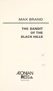 Cover of: The bandit of the Black Hills