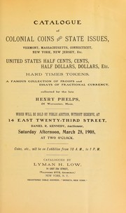 Catalogue of Colonial coins and state issues by Lyman Haynes Low, Low, Lyman H.