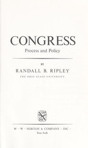 Cover of: Congress: process and policy