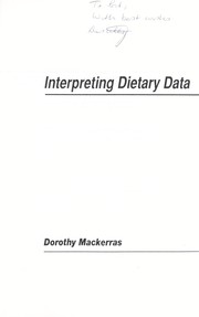 Cover of: Interpreting dietary data