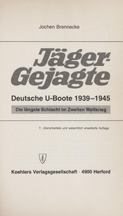 Cover of: Jäger-Gejagte by Jochen Brennecke