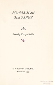 Cover of: Miss Plum and Miss Penny by 