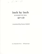 Cover of: Inch by inch: 45 haiku