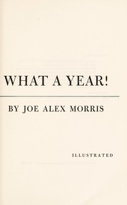 Cover of: What a year! | Joe Alex Morris