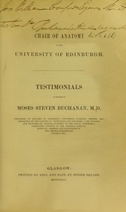 Testimonials in favour of Moses Steven Buchanan M.D. by Moses Steven Buchanan