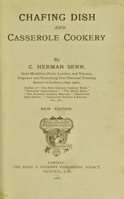 Cover of: Chafing dish and casserole cookery