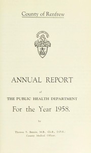 Cover of: [Report 1958] | Renfrewshire (Scotland). County Council