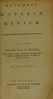 Cover of: Methodus materiae medicae