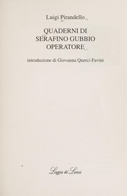 Cover of: Quaderni di Serafino Gubbio operatore