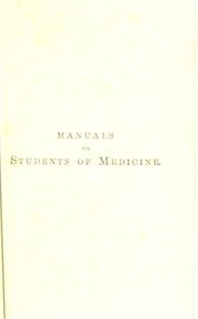 Cover of: A manual of surgery by Frederick Treves, Frederick Treves