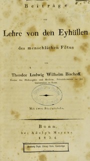 Cover of: Beitr©Þge zur Lehre von den Eyh©ơllen des menschlichen F©œtus