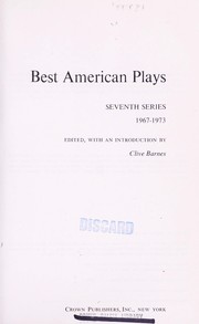 Cover of: Best American plays.