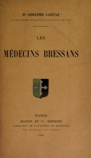 Les m©♭decins bressans by Adolphe Cartaz