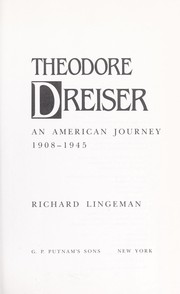 Cover of: Theodore Dreiser. by Richard R. Lingeman