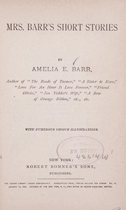 Cover of: Mrs. Barr's short stories