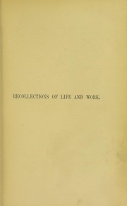 Cover of: Recollections of life and work
