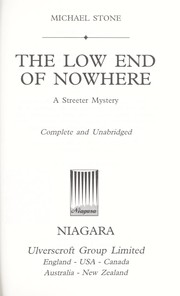 Cover of: The low end of nowhere : a Streeter mystery by 