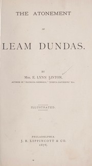 Cover of: The atonement of Leam Dundas