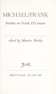 Cover of: Michael Frank, studies on Frank O'Connor.