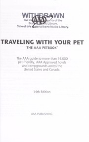 Cover of: Traveling with your pet: the AAA petbook