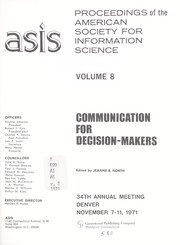 Cover of: Communication for decision-makers: 34th annual meeting, Denver, November 7-11, 1971.