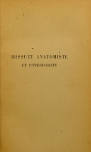 Cover of: Bossuet: anatomiste et physiologiste