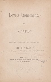Cover of: Love's atonement