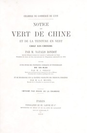 Cover of: Notice du vert de Chine et de la teinture en vert chez les chinois by Natalis Rondot