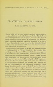 Cover of: Xanthoma diabeticorum | H. Radcliffe Crocker