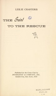 Cover of: The Saint to the rescue.